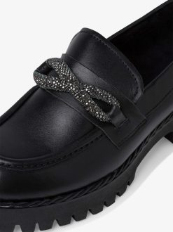 Tamaris Babouche En Cuir - Noir | Chaussures Basses Et Pantoufles