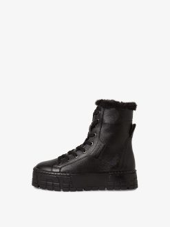 Tamaris Bottine En Cuir - Doublure Chaude Noire | Bottines