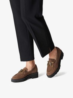 Tamaris Babouche En Cuir - Marron | Chaussures Basses Et Pantoufles