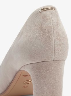 Tamaris Escarpins En Cuir - Beige | Pompes