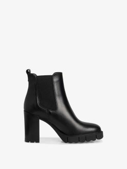 Tamaris Bottine Chelsea En Cuir - Noir | Bottines