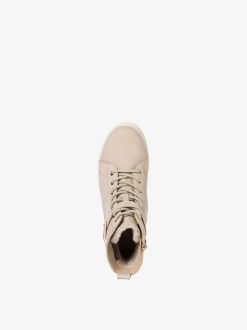 Tamaris Bottine En Cuir - Beige | Bottines