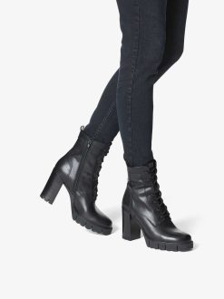 Tamaris Bottine En Cuir - Noir | Bottines