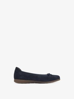 Tamaris Ballerine En Cuir - Bleu | Ballerines