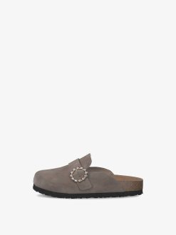 Tamaris Mule En Cuir - Beige | Mules