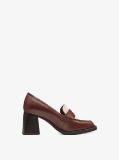 Tamaris Trotteur En Cuir - Marron | Chaussures Basses Et Pantoufles