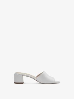 Tamaris Mule En Cuir - Blanc | Mules