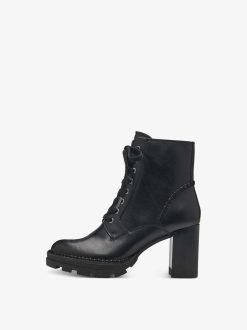 Tamaris Bottine En Cuir - Noir | Bottines