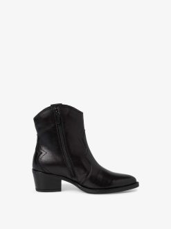 Tamaris Bottine En Cuir - Noir | Bottines