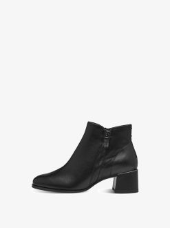 Tamaris Bottine En Cuir - Noir | Bottines