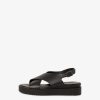 Tamaris Sandale A Talon En Cuir - Noir | Des Sandales