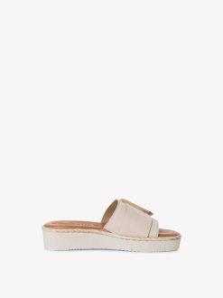 Tamaris Mule En Cuir - Beige | Mules