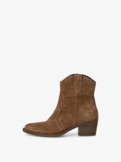 Tamaris Bottine En Cuir - Marron | Bottines