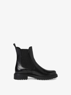 Tamaris Bottine Chelsea En Cuir - Noir | Bottines