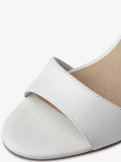 Tamaris Sandale A Talon En Cuir - Blanc | Des Sandales