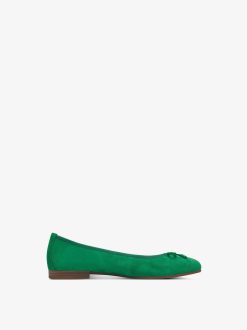 Tamaris Ballerine En Cuir - Vert | Ballerines