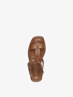 Tamaris Sandale En Cuir - Marron | Des Sandales