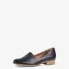 Tamaris Babouche En Cuir - Bleu | Chaussures Basses Et Pantoufles