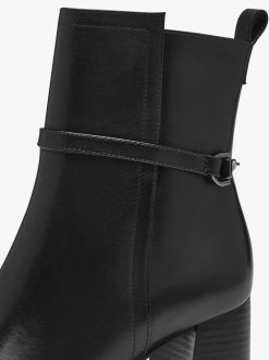 Tamaris Bottine En Cuir - Noir | Bottines