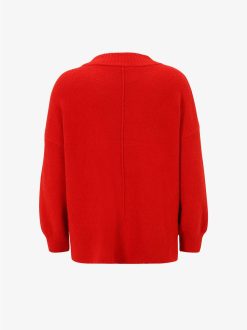 Tamaris Pull Tricote - Rouge | Sweats Et Sweats A Capuche