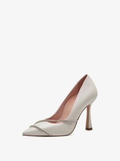 Tamaris Escarpins En Cuir - Beige | Pompes