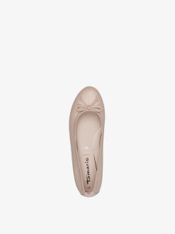 Tamaris Ballerine En Cuir - Rose | Ballerines