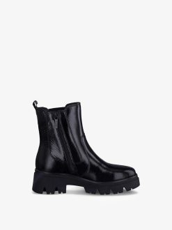 Tamaris Bottine Chelsea En Cuir - Noir | Bottines