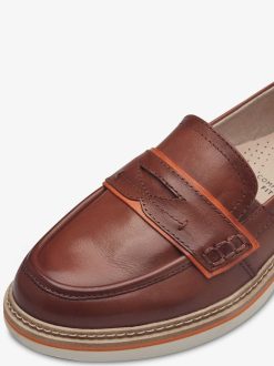 Tamaris Babouche En Cuir - Marron | Chaussures Basses Et Pantoufles