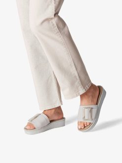 Tamaris Mule En Cuir - Beige | Mules