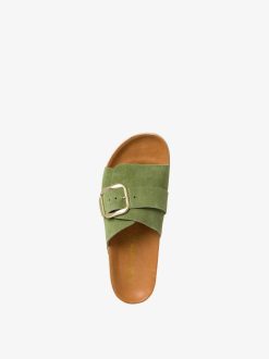 Tamaris Mule En Cuir - Vert | Mules