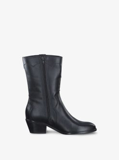 Tamaris Bottine En Cuir - Noir | Bottines