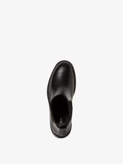 Tamaris Bottine Chelsea En Cuir - Noir | Bottines