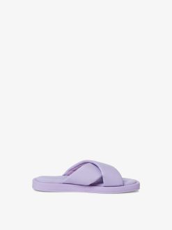 Tamaris Mule En Cuir - Violet | Mules