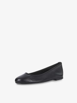 Tamaris Ballerine En Cuir - Noir | Ballerines