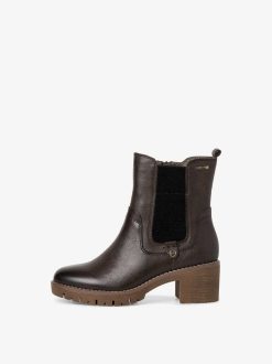 Tamaris Bottine Chelsea En Cuir - Vert | Bottines