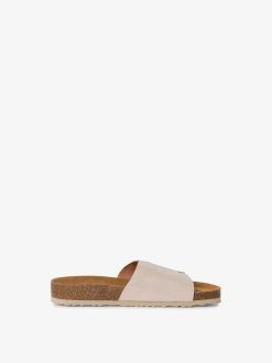 Tamaris Mule En Cuir - Beige | Mules