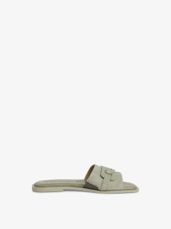 Tamaris Mule En Cuir - Vert | Mules