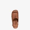 Tamaris Sandale A Talon En Cuir - Marron | Des Sandales