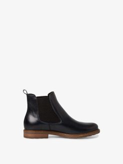 Tamaris Bottine Chelsea En Cuir - Bleu | Bottines