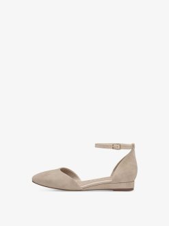 Tamaris Ballerine En Cuir - Beige | Ballerines