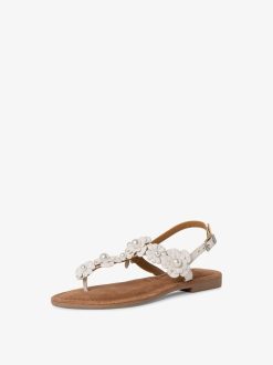 Tamaris Sandale En Cuir - Blanc | Des Sandales