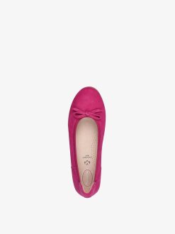 Tamaris Ballerine En Cuir - Rose | Ballerines