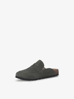 Tamaris Mule En Cuir - Vert | Mules