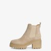 Tamaris Bottine Chelsea En Cuir - Beige | Bottines