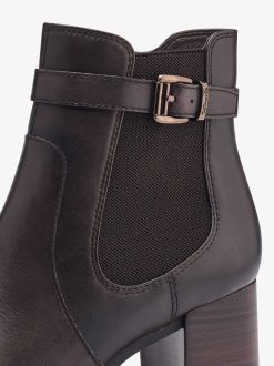 Tamaris Bottine En Cuir - Marron | Bottines