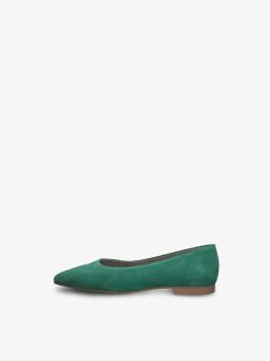 Tamaris Ballerine En Cuir - Vert | Ballerines