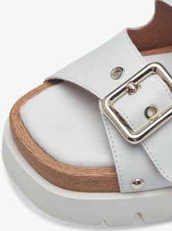 Tamaris Mule En Cuir - Blanc | Mules