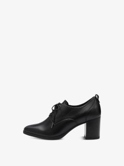 Tamaris Trotteur En Cuir - Noir | Chaussures Basses Et Pantoufles