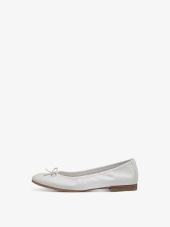 Tamaris Ballerine En Cuir - Blanc | Ballerines