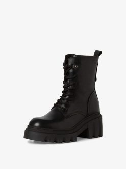 Tamaris Bottine En Cuir - Noir | Bottines